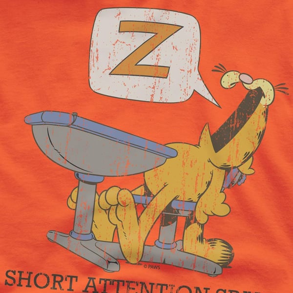 Garfield Mens Attention Span T-Shirt