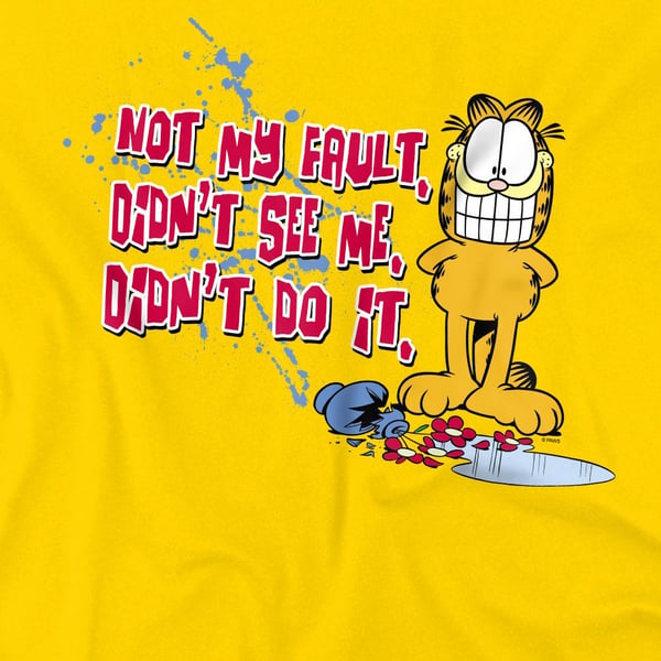 Garfield miesten T-paita \"Not My Fault\"