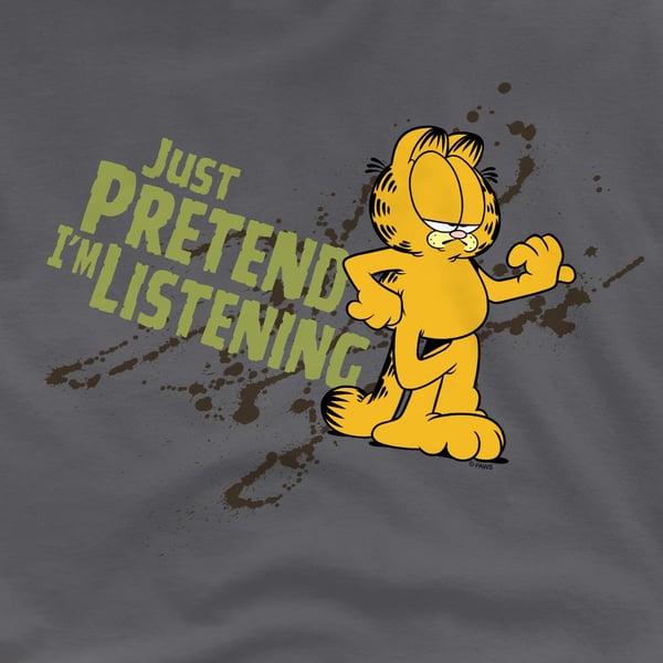 Garfield Miesten Just Pretend I´m Listening T-paita