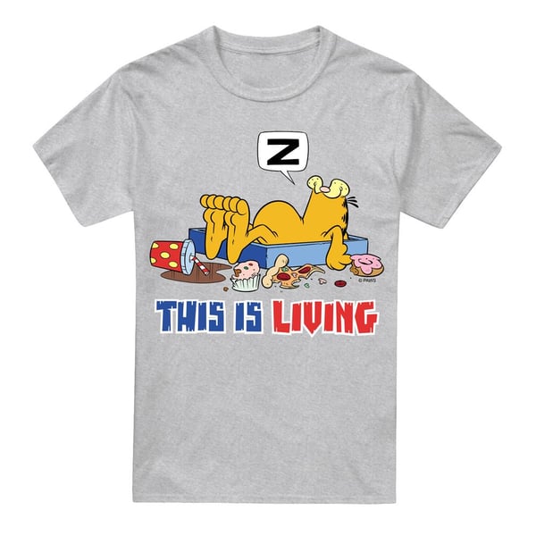 Garfield Mens This Is Living T-Shirt Garfield Mens This Is Living T-Shirt