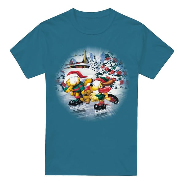 Garfield Mens Ice Skating T-Shirt