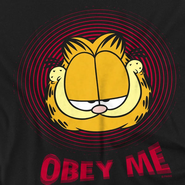 Garfield Miesten T-paita \"Obey Me\"