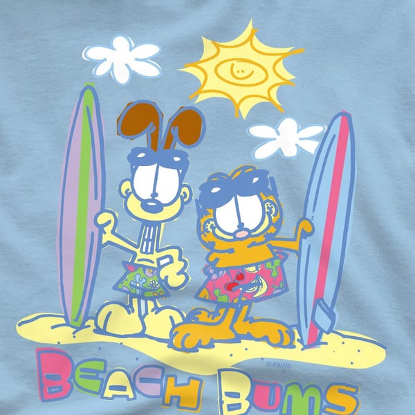 Garfield Mens Beach Bums T-Shirt