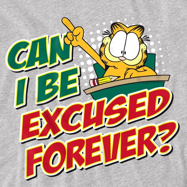 Garfield Mens Excused Forever T-Shirt