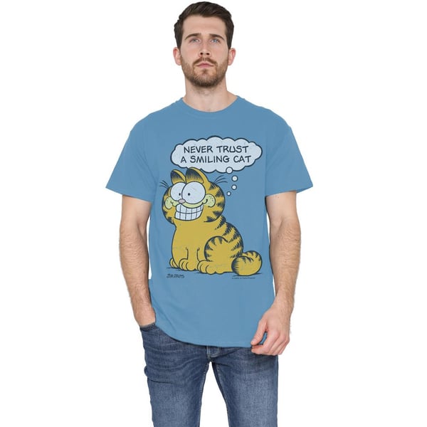 Garfield Miesten Hymyilevä Kissa T-paita