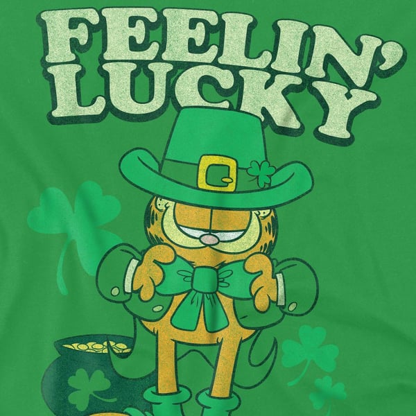 Garfield Mens Feelin Lucky T-Shirt