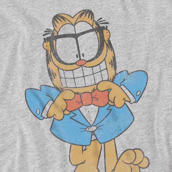 Garfield Miesten Tyylikäs Kissa T-paita