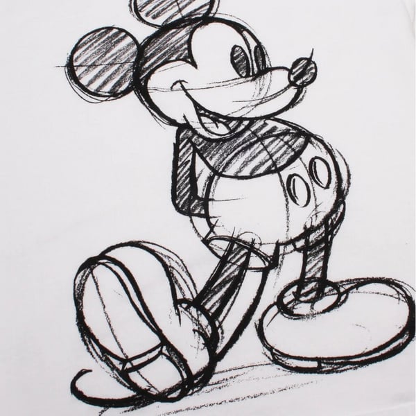 Disney Piger Mickey Mouse Sketch T-shirt