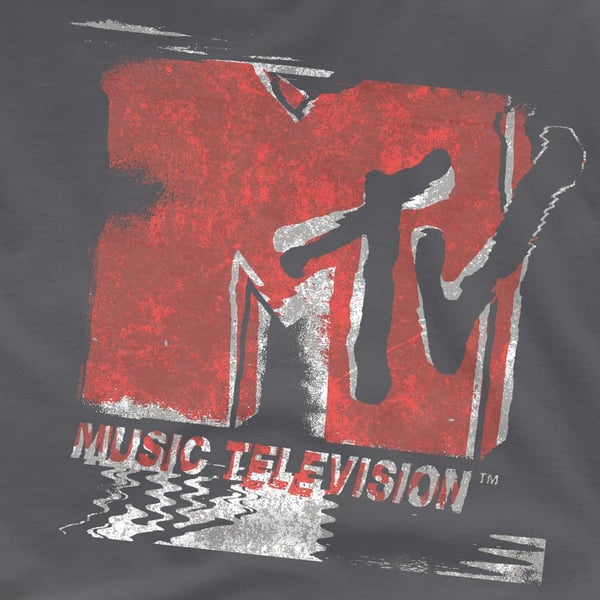 MTV Mens Washed Out Logo T-Shirt