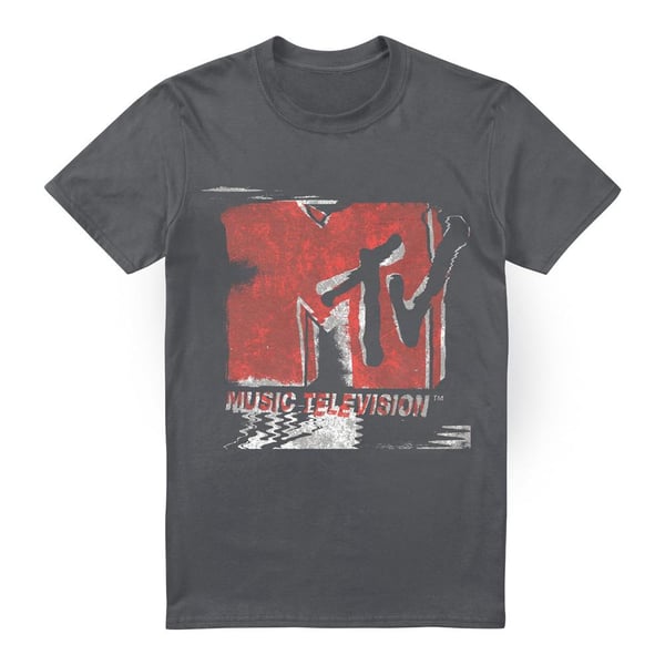 MTV Mens Washed Out Logo T-Shirt