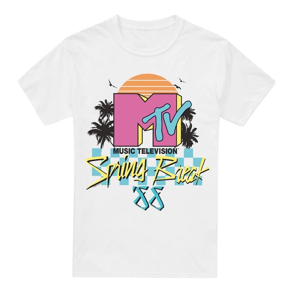 MTV Miesten Spring Break Ruutukuvioinen T-paita