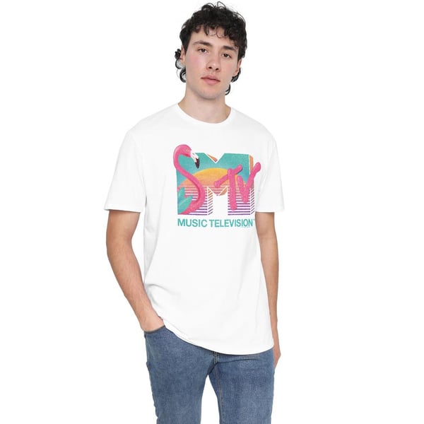 MTV Mens Flamingo Logo T-Shirt