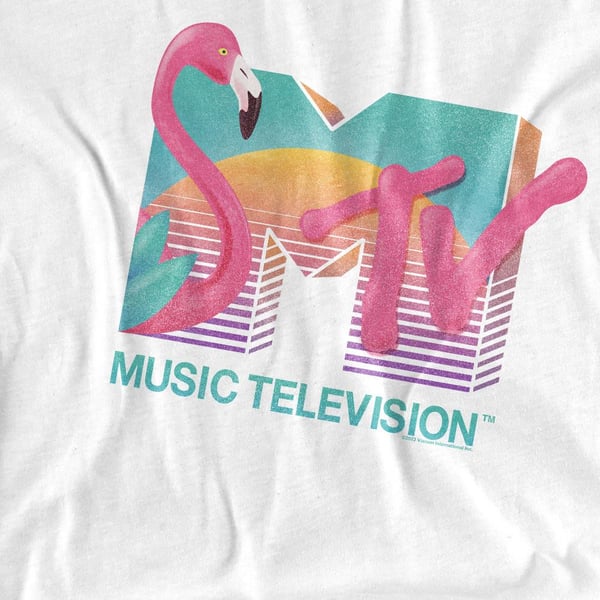 MTV Mens Flamingo Logo T-Shirt