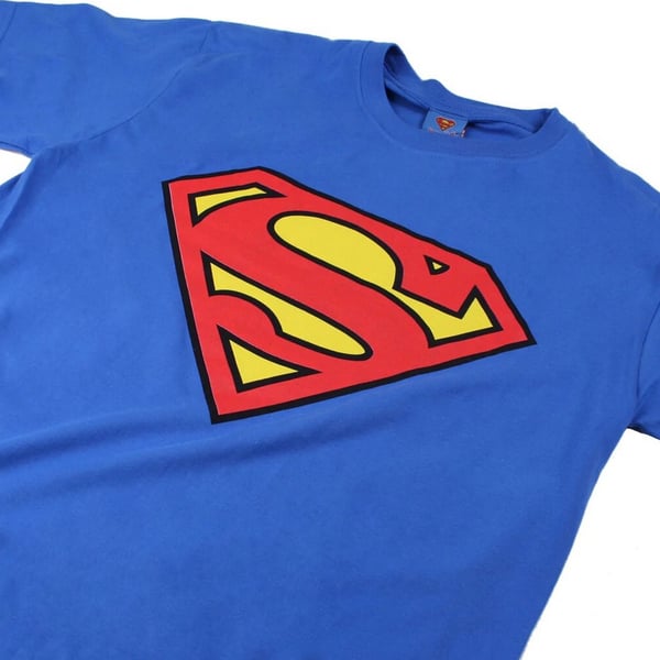 Superman Herr Logotyp T-shirt i Bomull
