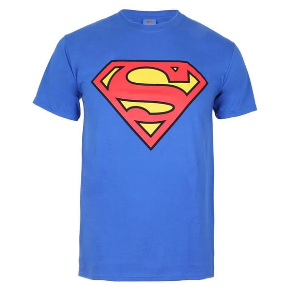 Superman Herr Logotyp T-shirt i Bomull