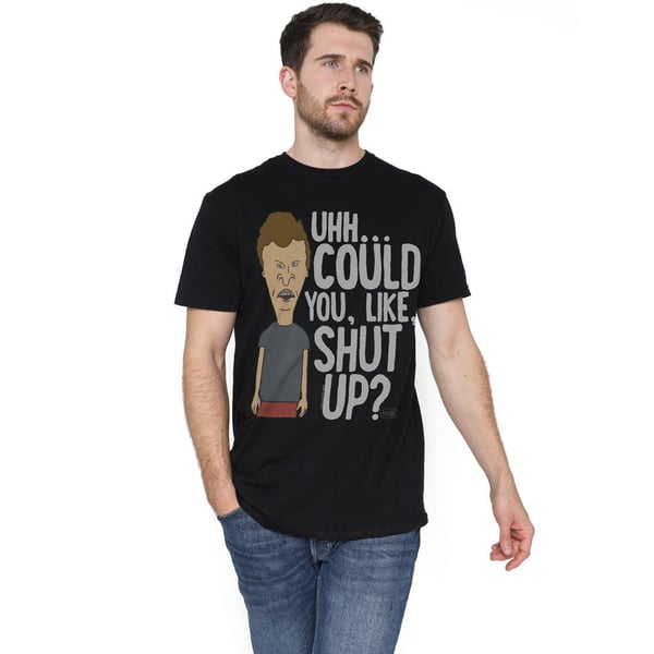 Beavis & Butthead Mens Could You Like Shut Up? T-Shirt