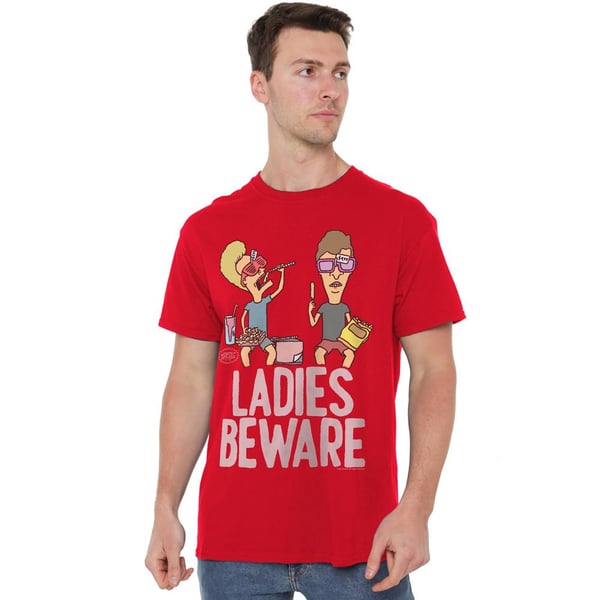 Beavis & Butthead Mens Ladies Beware T-Shirt