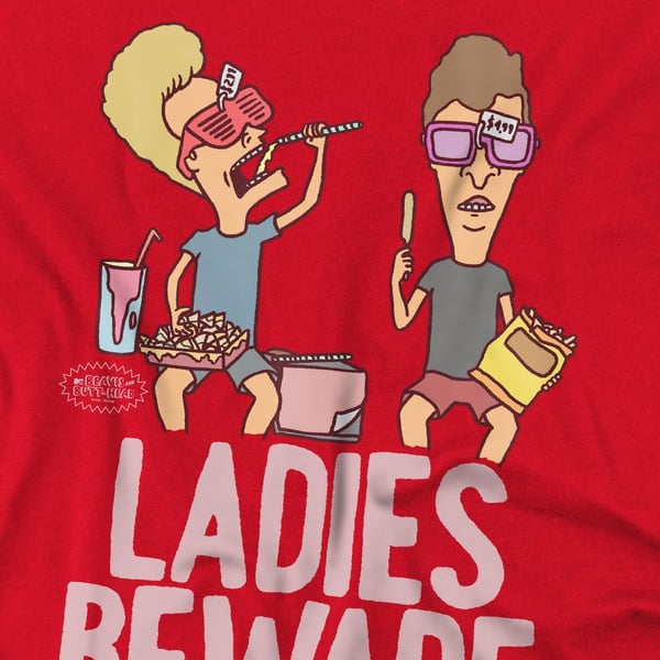 Beavis & Butthead Mens Ladies Beware T-Shirt
