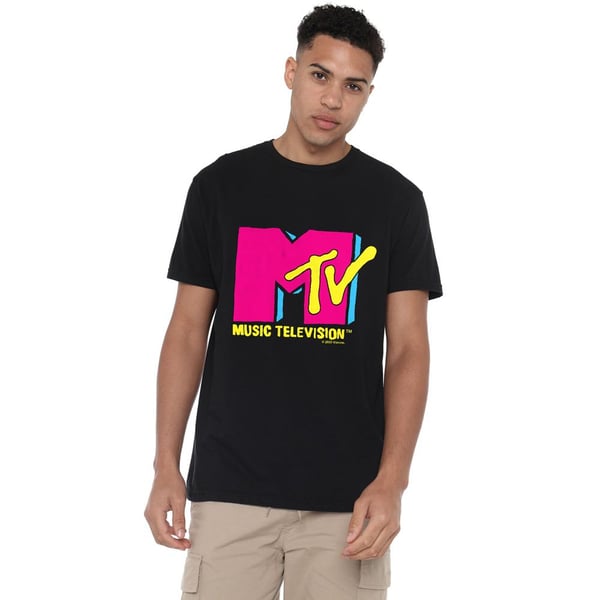 MTV Mens Hot Pink Logo T-Shirt
