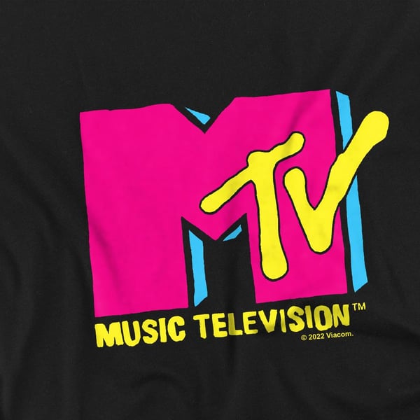 MTV Mens Hot Pink Logo T-Shirt