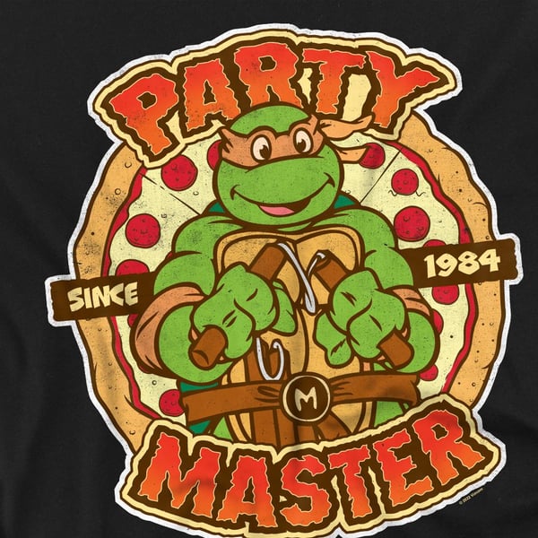Teini-ikäiset mutanttininjakilpikonnat Miesten Mikey Party Master T-paita