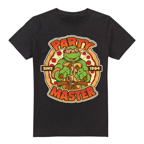 Teini-ikäiset mutanttininjakilpikonnat Miesten Mikey Party Master T-paita