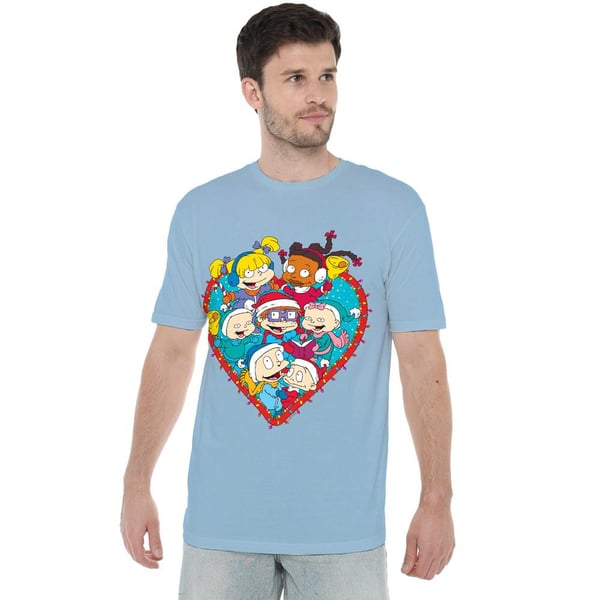 Rugrats Mens Tommy Chucky & Angelica Photograph Christmas T-Shirt