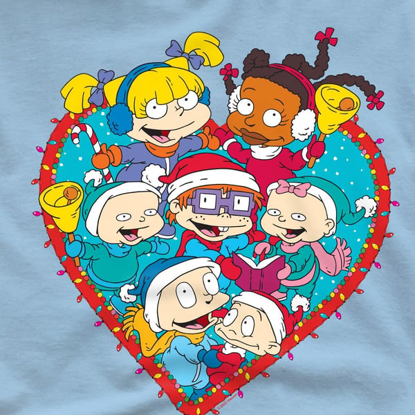 Rugrats Mens Tommy Chucky & Angelica Photograph Christmas T-Shirt