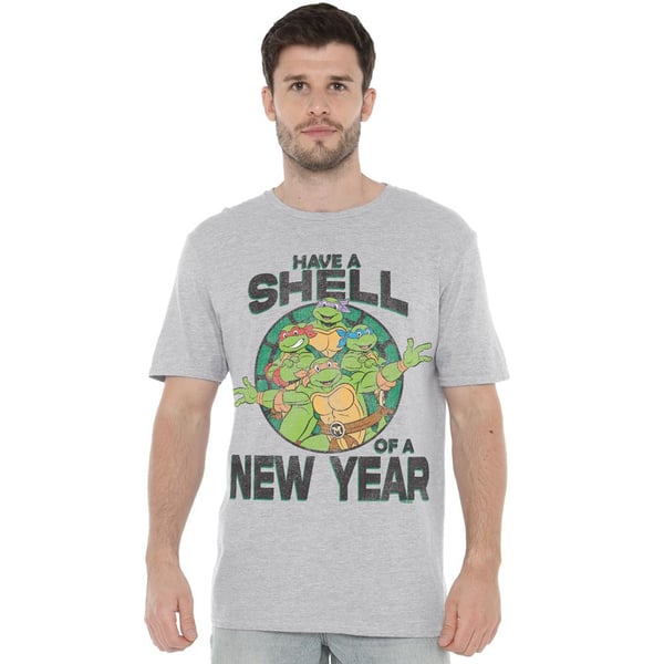 Teini-ikäiset mutanttininjakilpikonnat miesten Shell Of A New Year T-paita