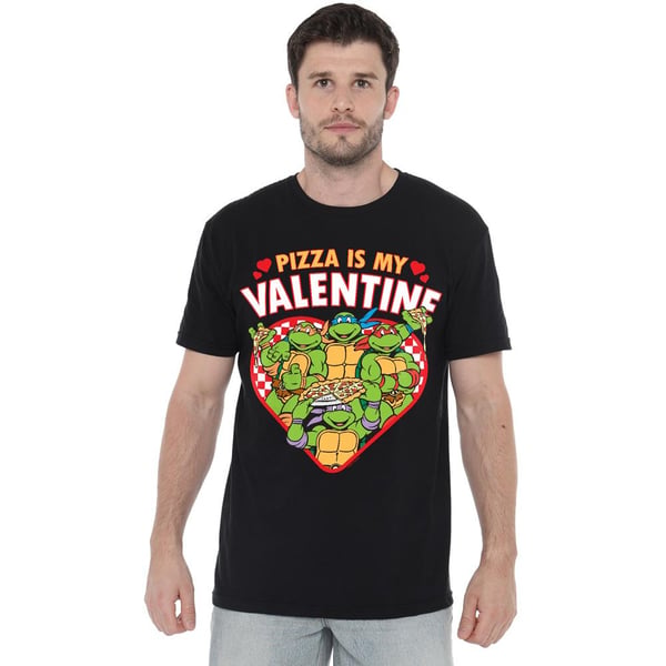 Teenage Mutant Ninja Turtles Mens Pizza Is My Valentine T-Shirt