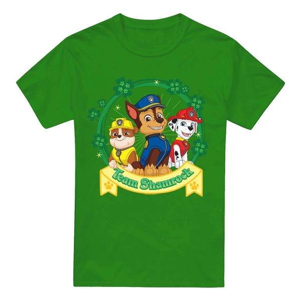 Paw Patrol Mens Shamrock St Patricks Day T-Shirt