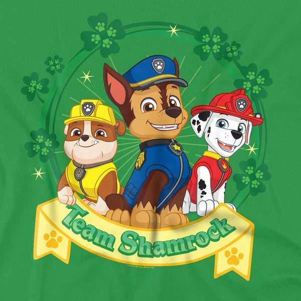 Paw Patrol Mens Shamrock St Patricks Day T-Shirt