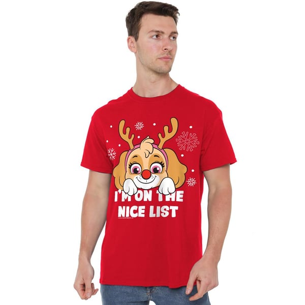 Paw Patrol Mens Nice Christmas Skye T-Shirt
