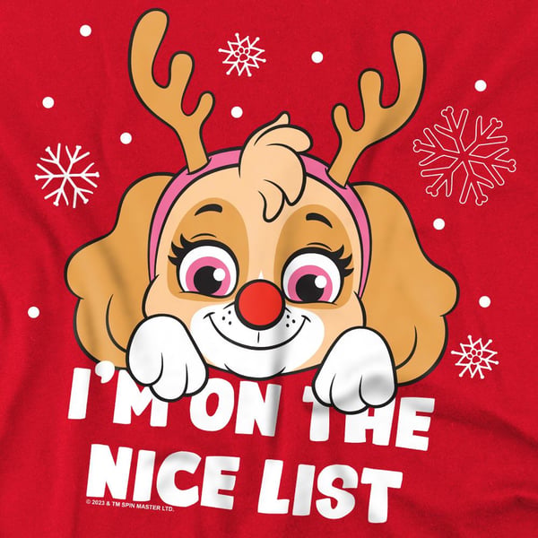 Paw Patrol Mens Nice Christmas Skye T-Shirt