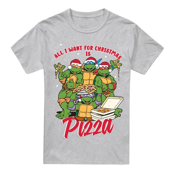 Teini-ikäiset mutanttininjakilpikonnat miesten pizza-joulu-T-paita