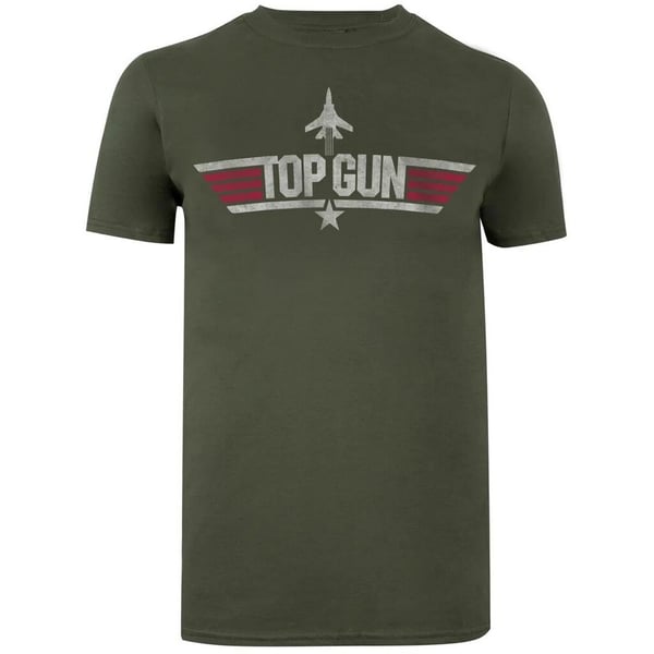 Top Gun T-shirt i bomuld med logo til mænd