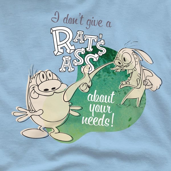Ren & Stimpy Mens I Don´t Care About Your Needs! T-Shirt