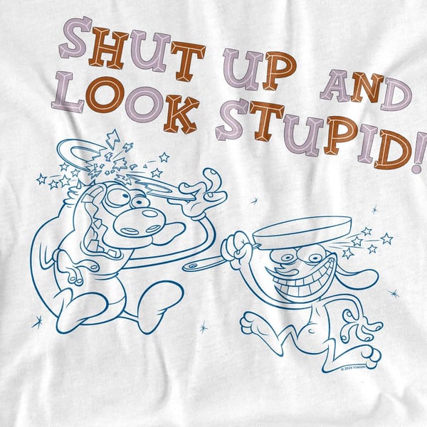 Ren & Stimpy Herr Tyst och se dum ut! T-shirt