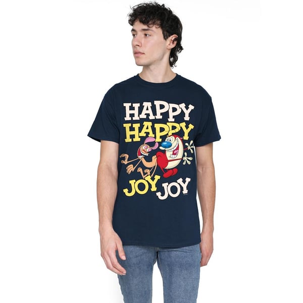Ren & Stimpy Miesten Happy Happy Joy Joy T-paita