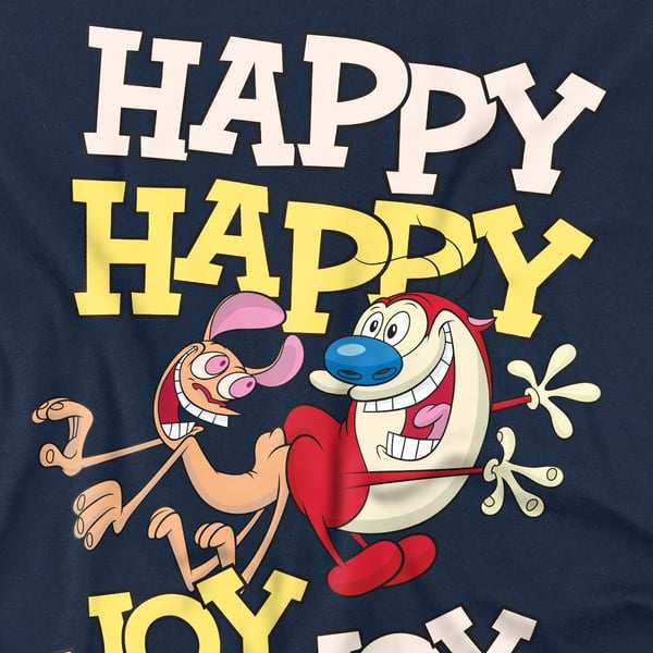 Ren & Stimpy Miesten Happy Happy Joy Joy T-paita