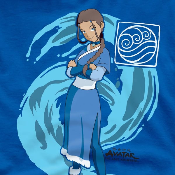 Avatar: The Last Airbender Mens Water Wave Katara T-Shirt