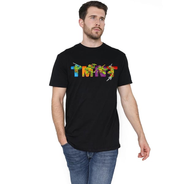 Teenage Mutant Ninja Turtles Mens Arcade Main Screen T-Shirt