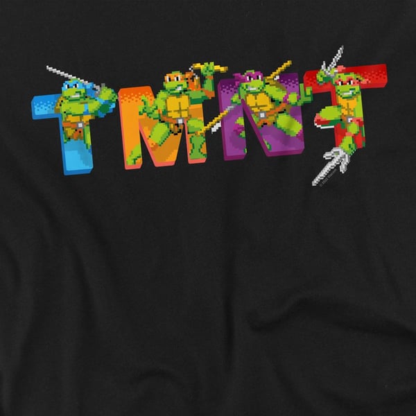 Teenage Mutant Ninja Turtles Mens Arcade Main Screen T-Shirt