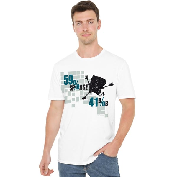 SpongeBob SquarePants Mens 59% Sponge 41% Bob T-Shirt