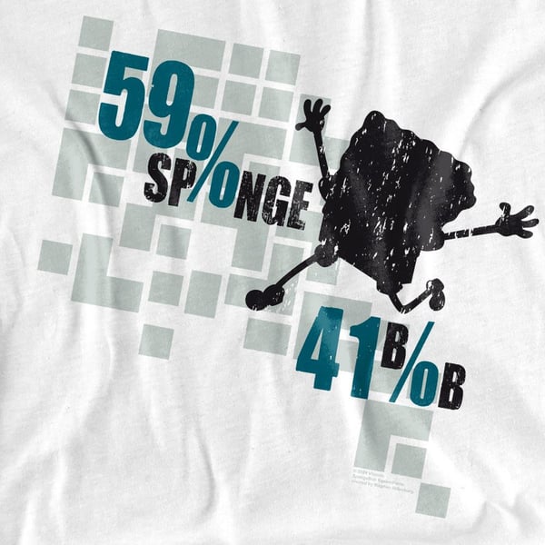 SpongeBob SquarePants Mens 59% Sponge 41% Bob T-Shirt