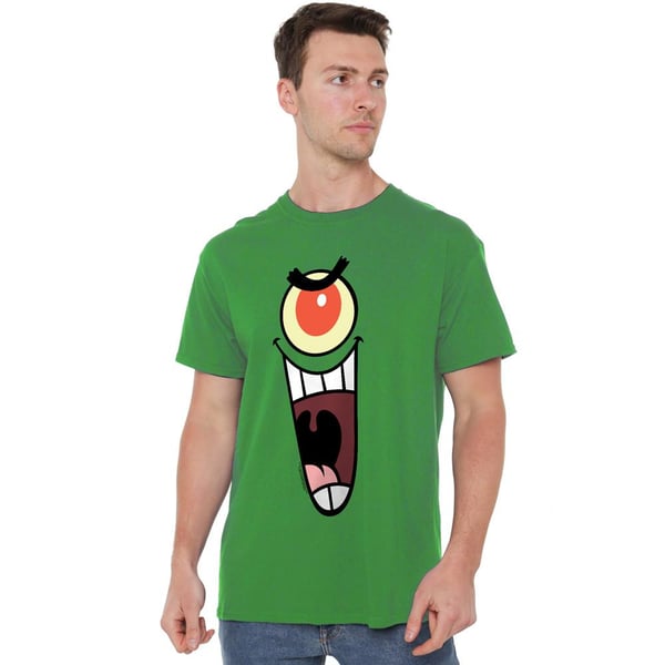 SpongeBob SquarePants Mens Sinister Plankton Face T-Shirt