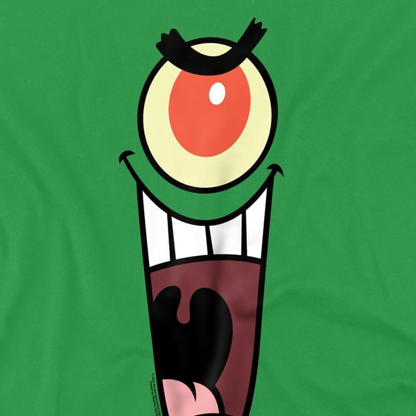 SpongeBob SquarePants Mens Sinister Plankton Face T-Shirt