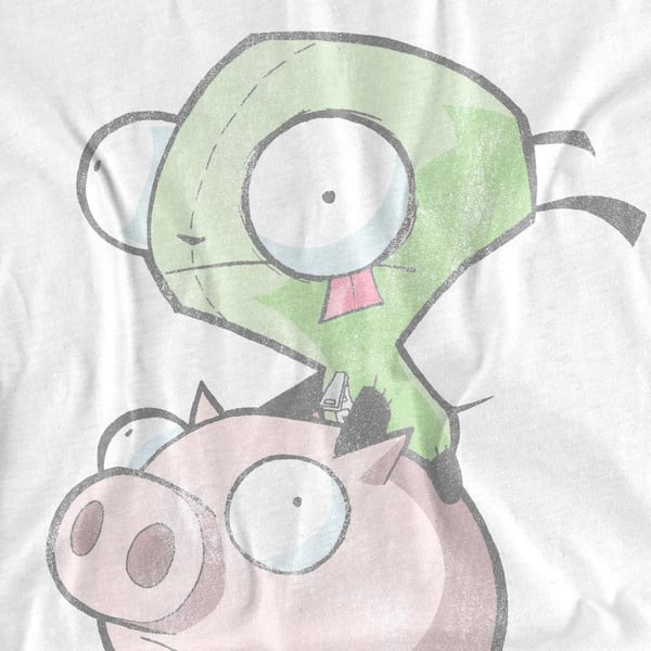 Invader Zim Miesten Gir & Sika T-paita