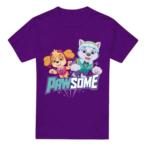 Paw Patrol Mens Pawsome Skye & Everest T-Shirt