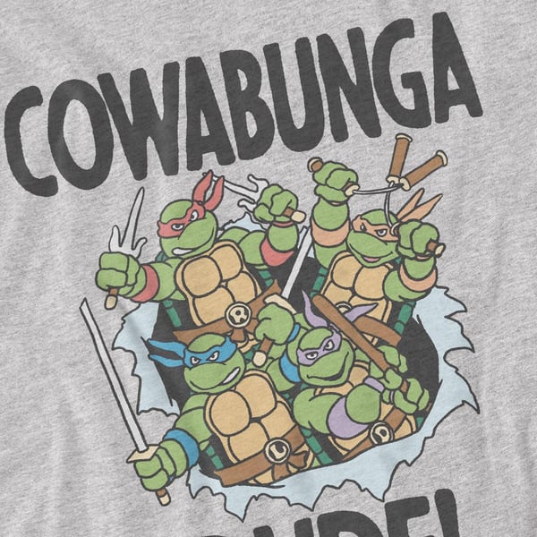 Teini-ikäiset mutanttininjakilpikonnat miesten Cowabunga Dude T-paita